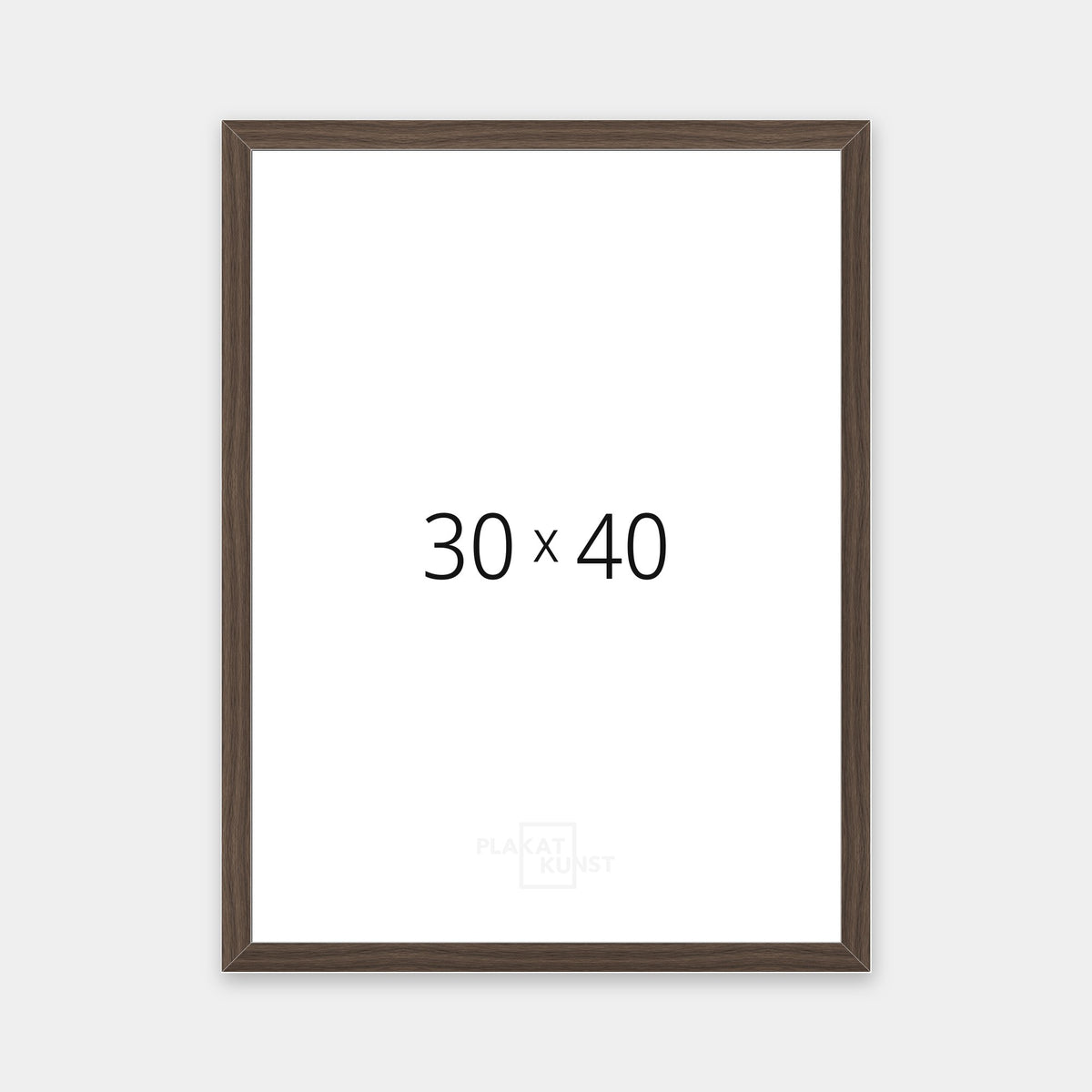 Røget eg træramme med smal 15 mm front i 30×40 cm