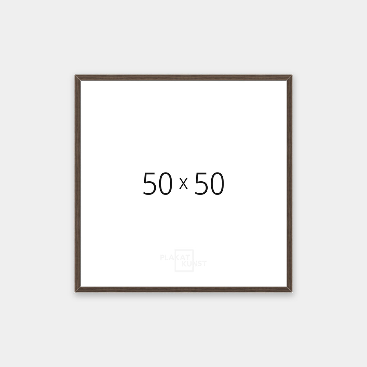 Røget eg træramme med smal 15 mm front i 50×50 cm