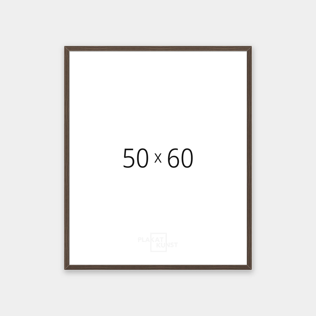 Røget eg træramme med smal 15 mm front i 50×60 cm