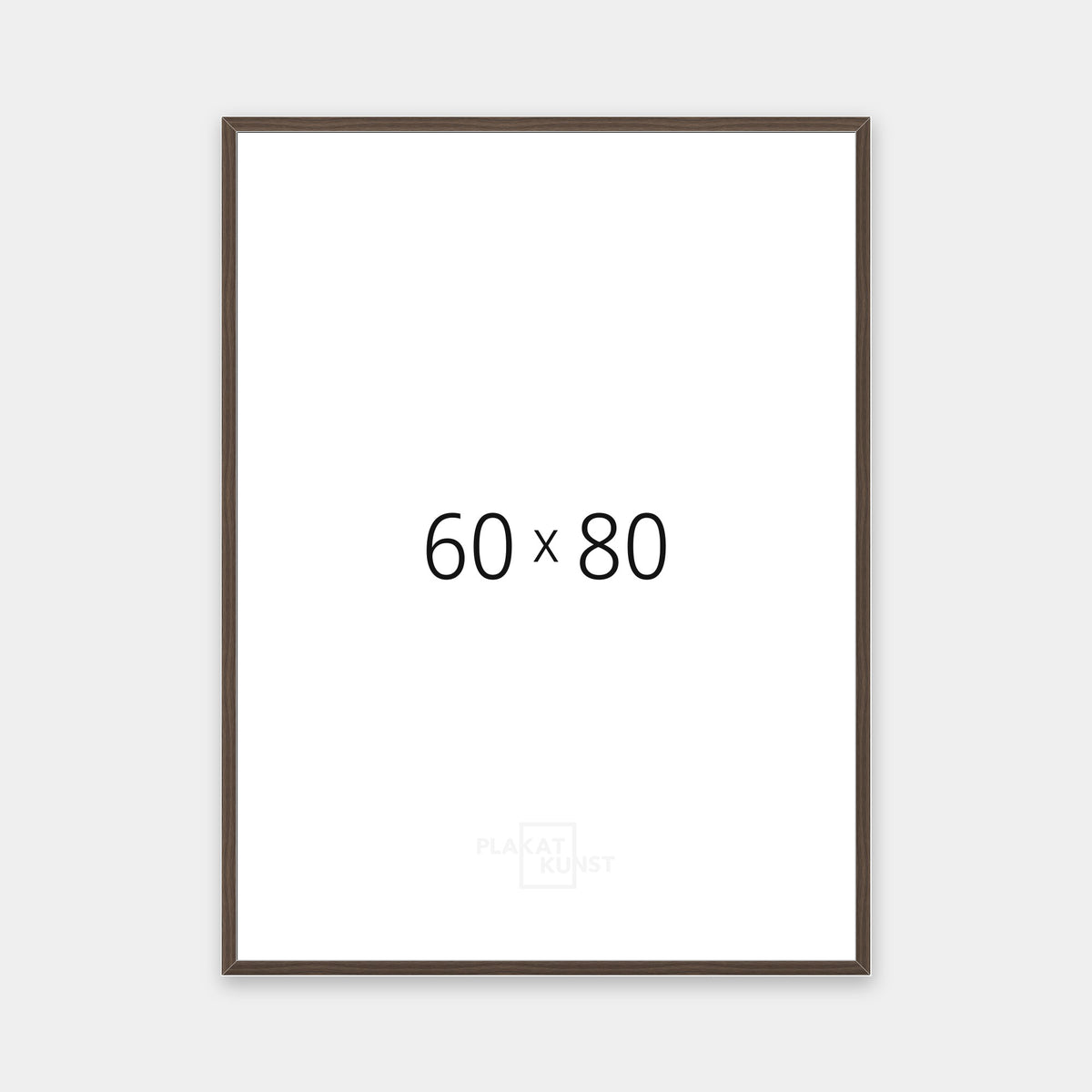 Røget eg træramme med smal 15 mm front i 60×80 cm