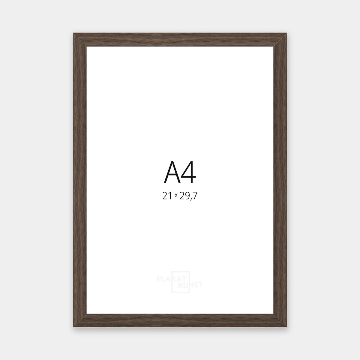 Røget eg træramme med smal 15 mm front i A4 (21×29,7 cm)