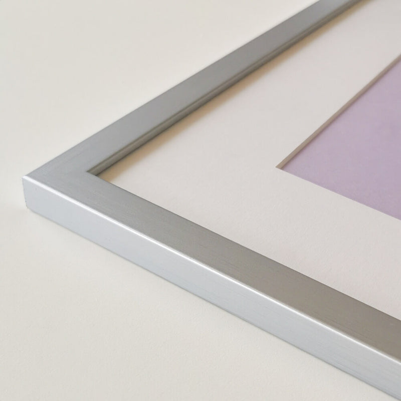 Silver wooden frame – Narrow (15 mm) – 40×50 cm