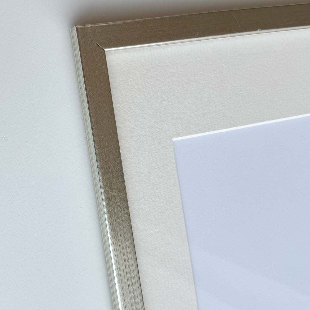 Silver wooden frame - Narrow (13 mm)