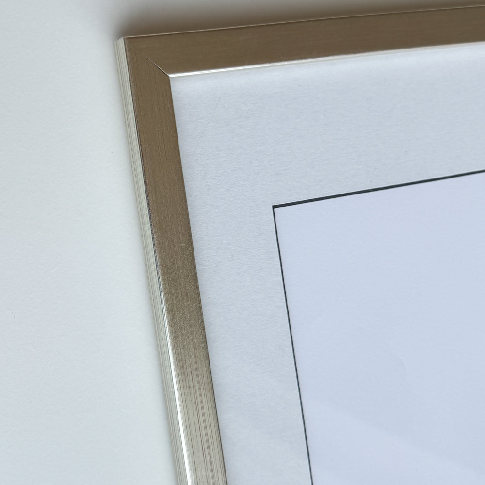 Silver wooden frame - Narrow (13 mm)