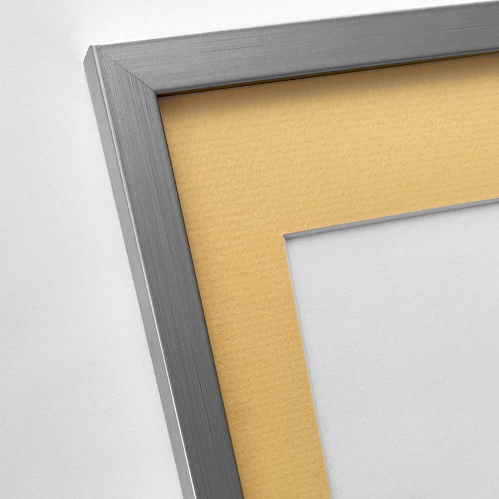 Silver wooden frame - Narrow (15 mm) - 50x70 cm