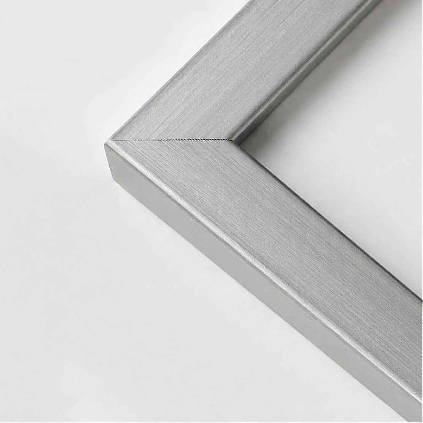 Silver wooden frame - Narrow (15 mm) - Custom size