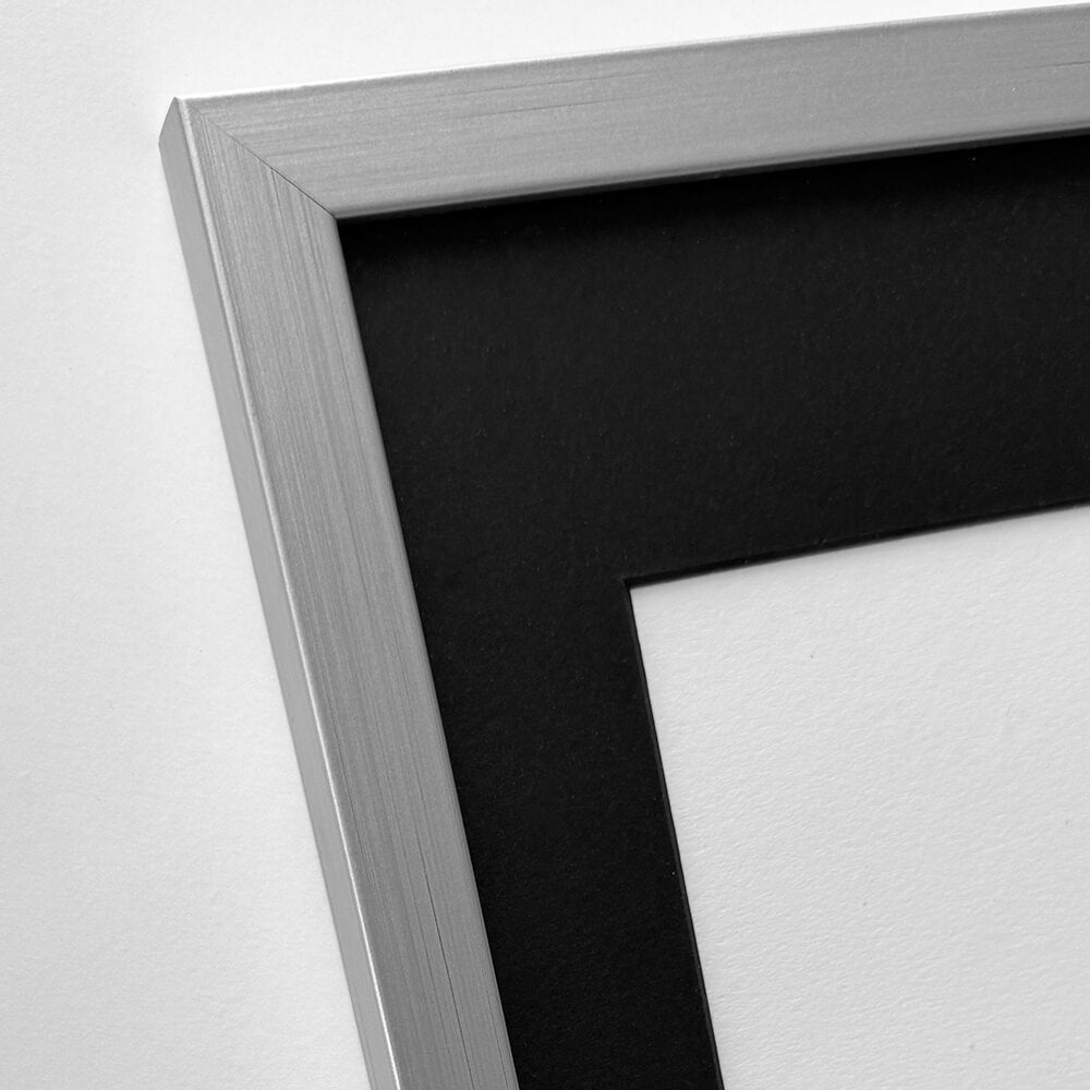 Silver wooden frame - Wide (20 mm) - 50x70 cm