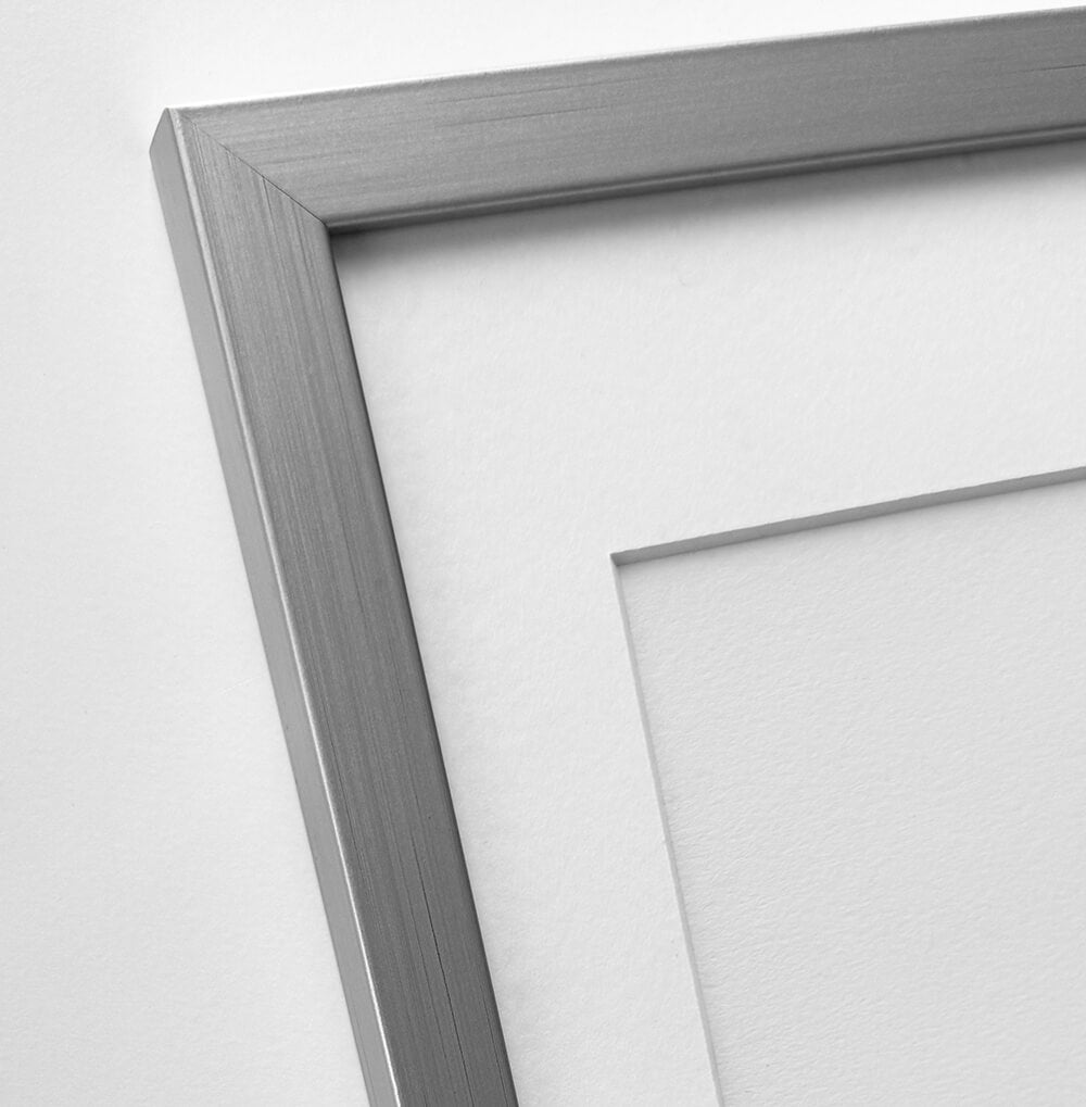 Silver wooden frame - Wide (20 mm) - 50×50 cm