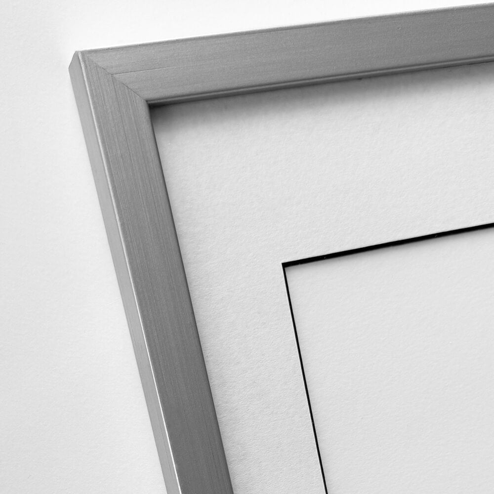 Silver wooden frame - Wide (20 mm) - 50x70 cm