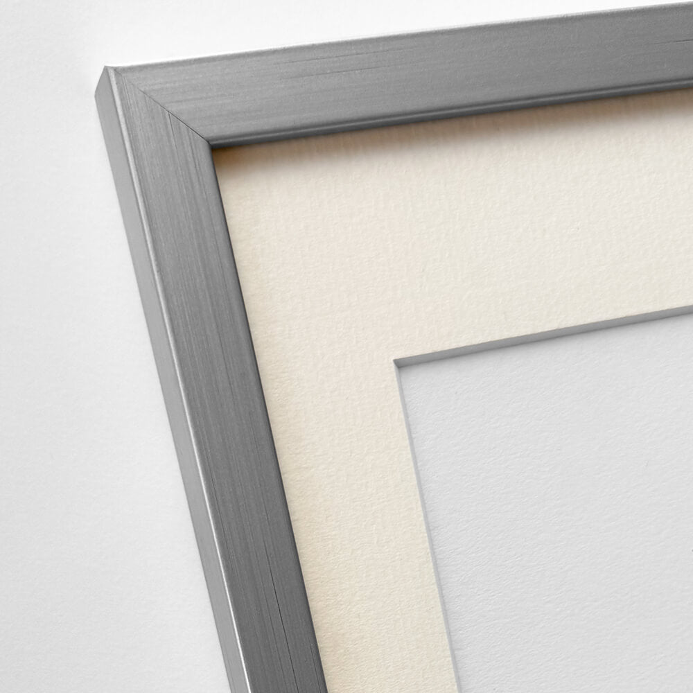 Silver wooden frame - Wide (20 mm) - 50x50 cm