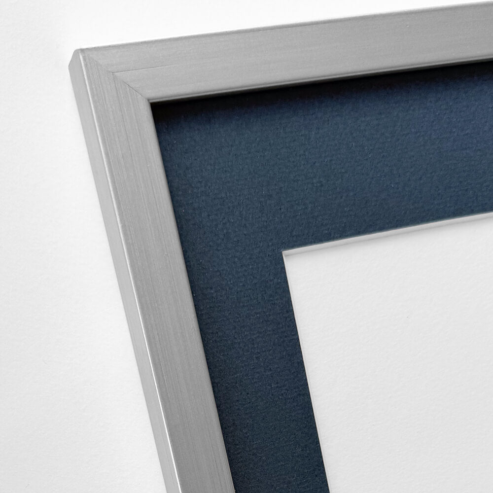 Silver wooden frame - Wide (20 mm) - 70x100 cm