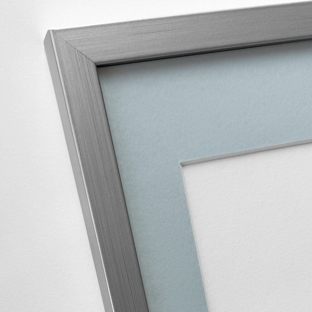 Silver wooden frame - Wide (20 mm) - 50x50 cm