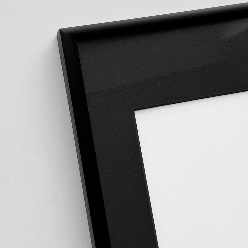 A1 black aluminum frame – Narrow (9 mm) – 59.4×84.1 cm