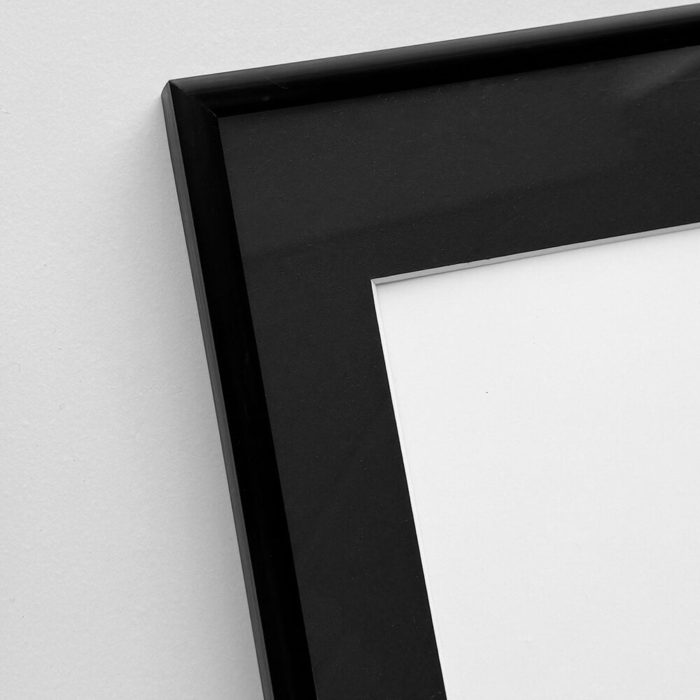 A1 black aluminum frame – Narrow (9 mm) – 59.4×84.1 cm