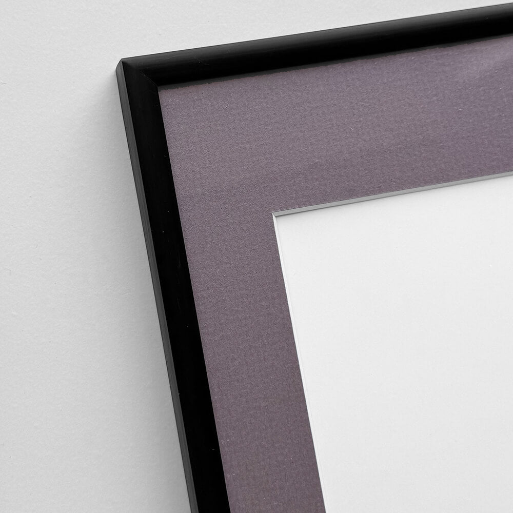 Black aluminum frame - Narrow (9 mm) - 50x70 cm