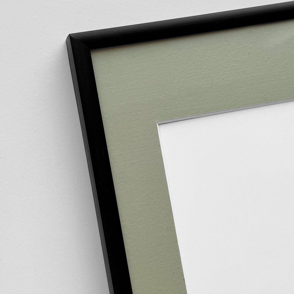 Black aluminum frame - Narrow (9 mm) - 50x70 cm