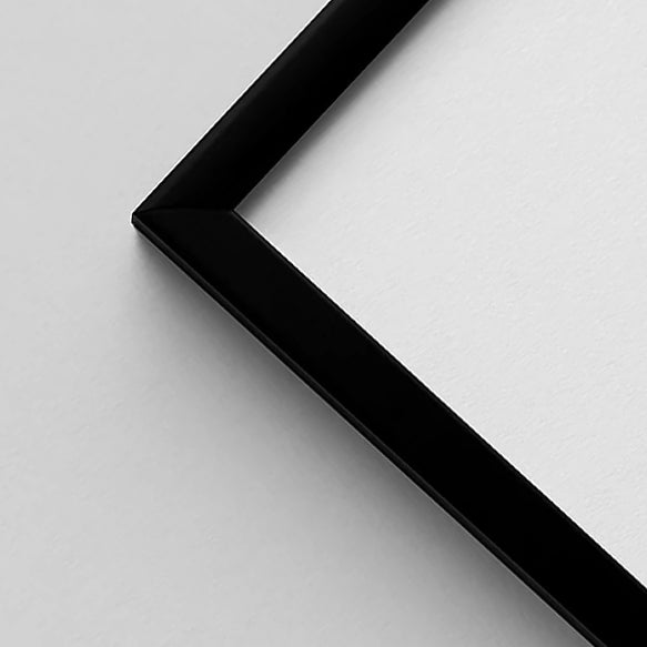 Black premium aluminum frame - Narrow (6 mm) - Custom Size