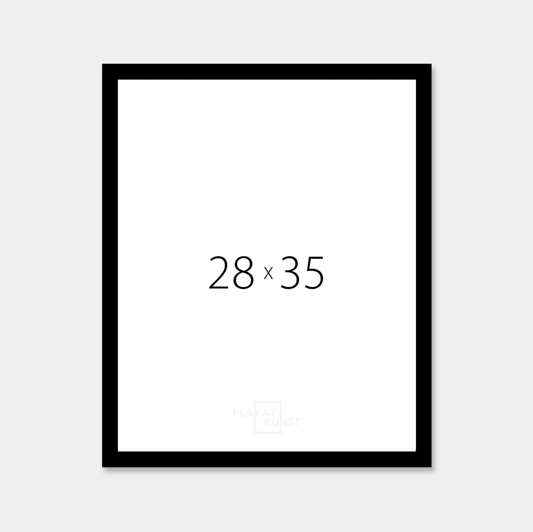 Black wooden frame - Narrow (15 mm) - 28x35 cm