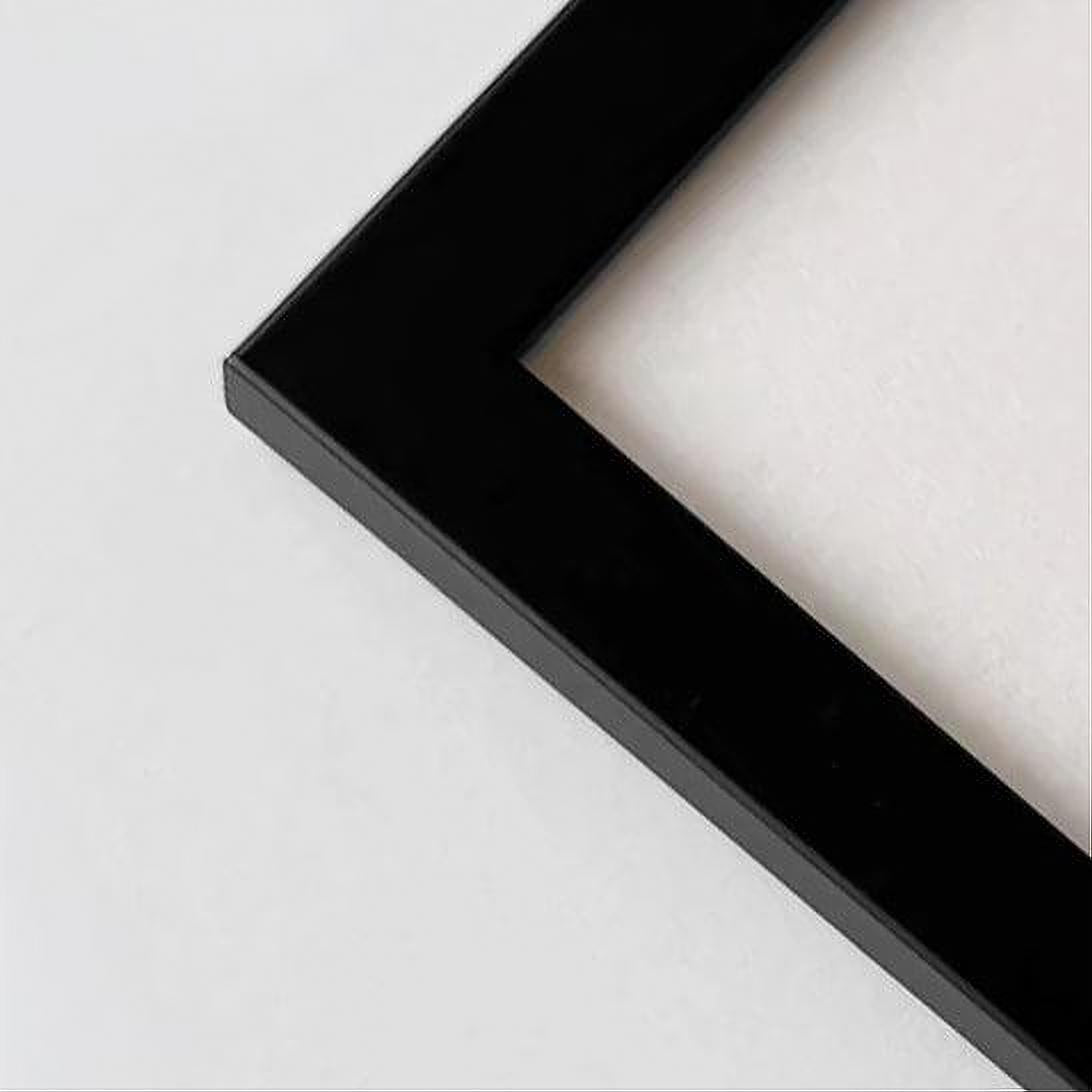 Black wooden frame - Narrow (15 mm) - Custom Size