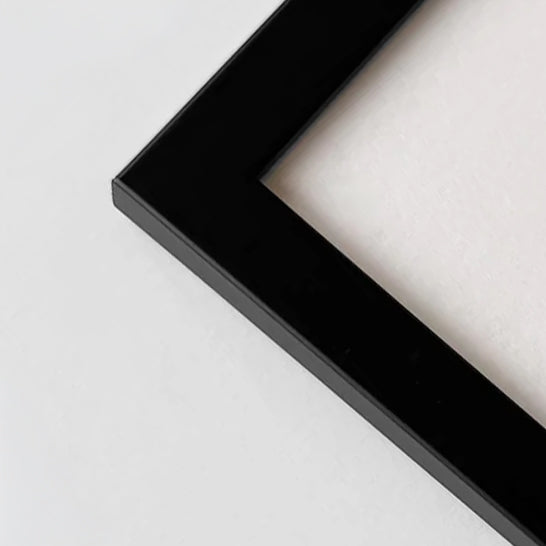 Black wooden frame - Narrow (15 mm) - Custom Size