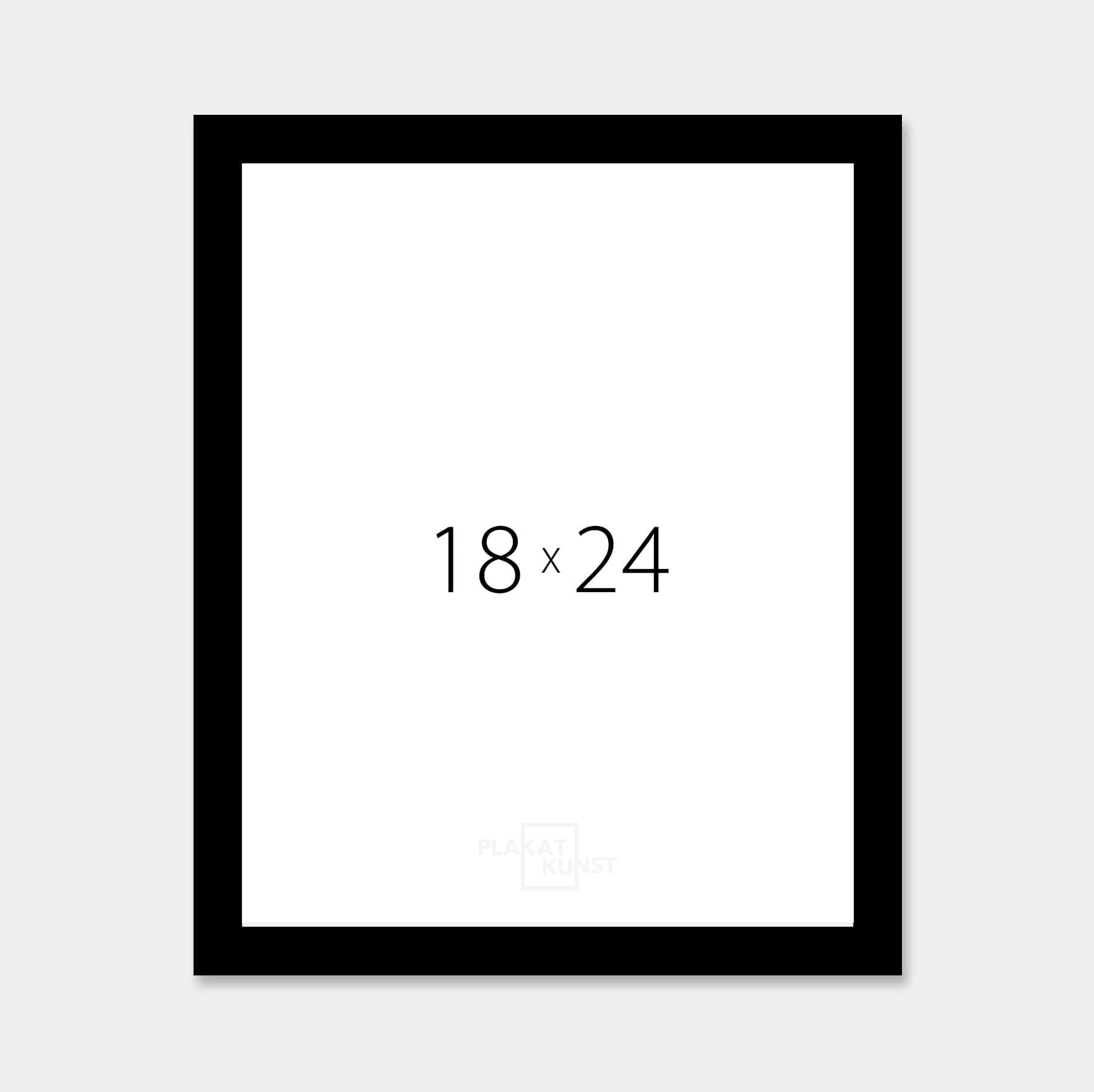 Black wooden frame – Narrow (15 mm) – 18x24 cm