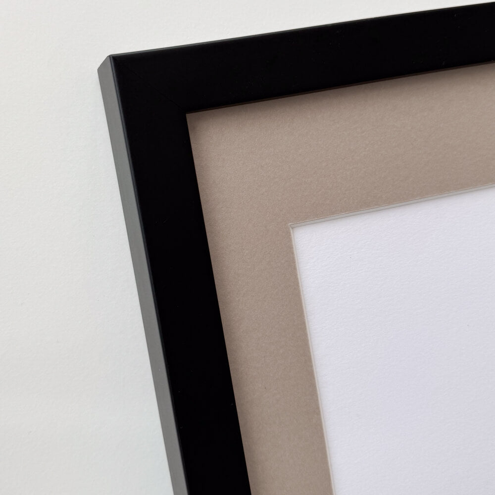 Black wooden frame - Wide (20 mm) - 50×60 cm