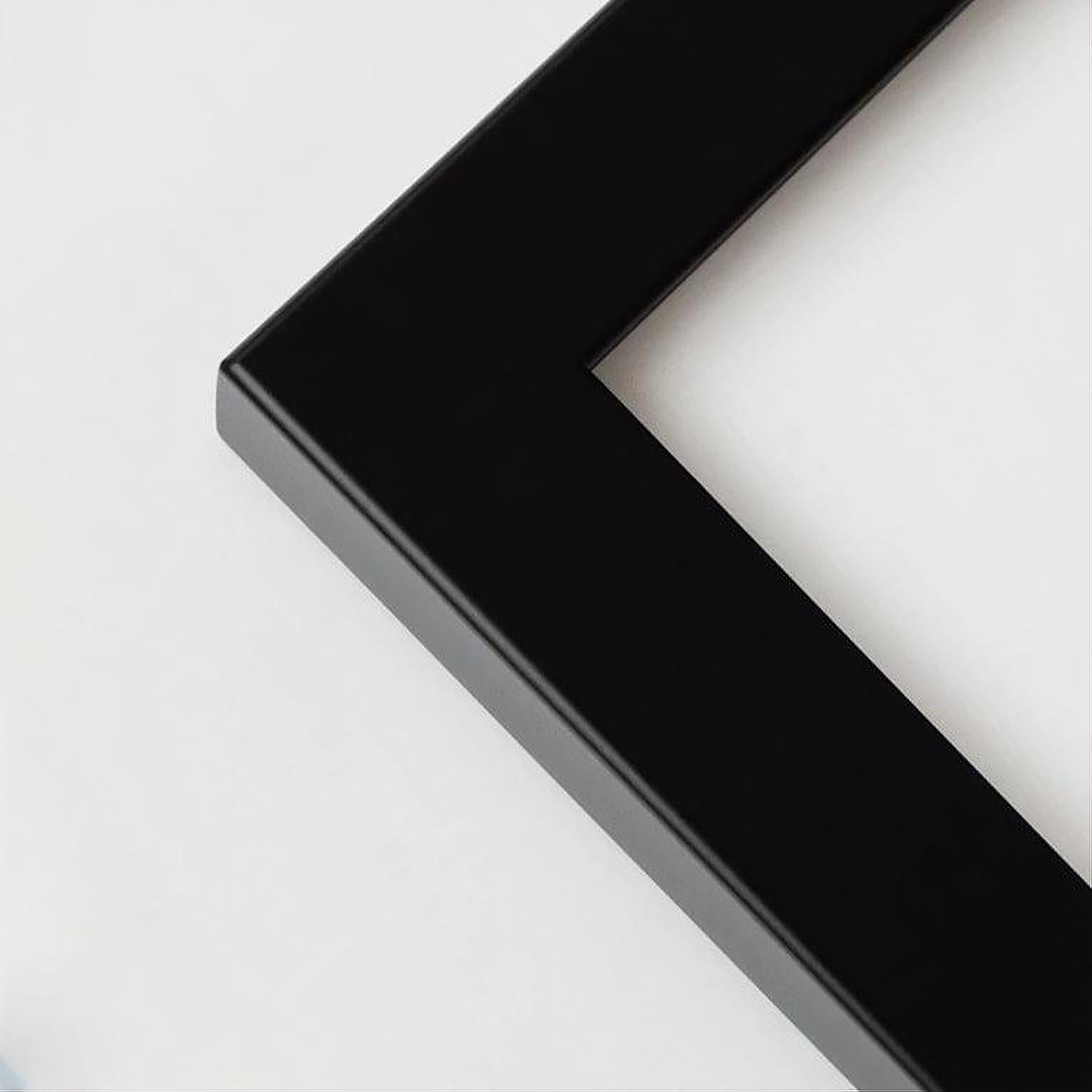 Black wooden frame - Wide (20 mm) - Custom Size