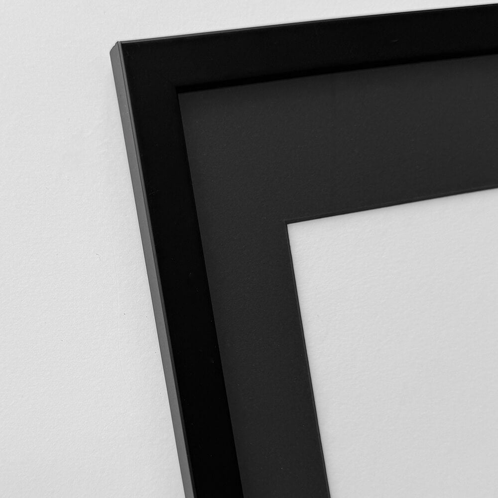 Black wooden frame - Narrow (15 mm) - 40×50 cm
