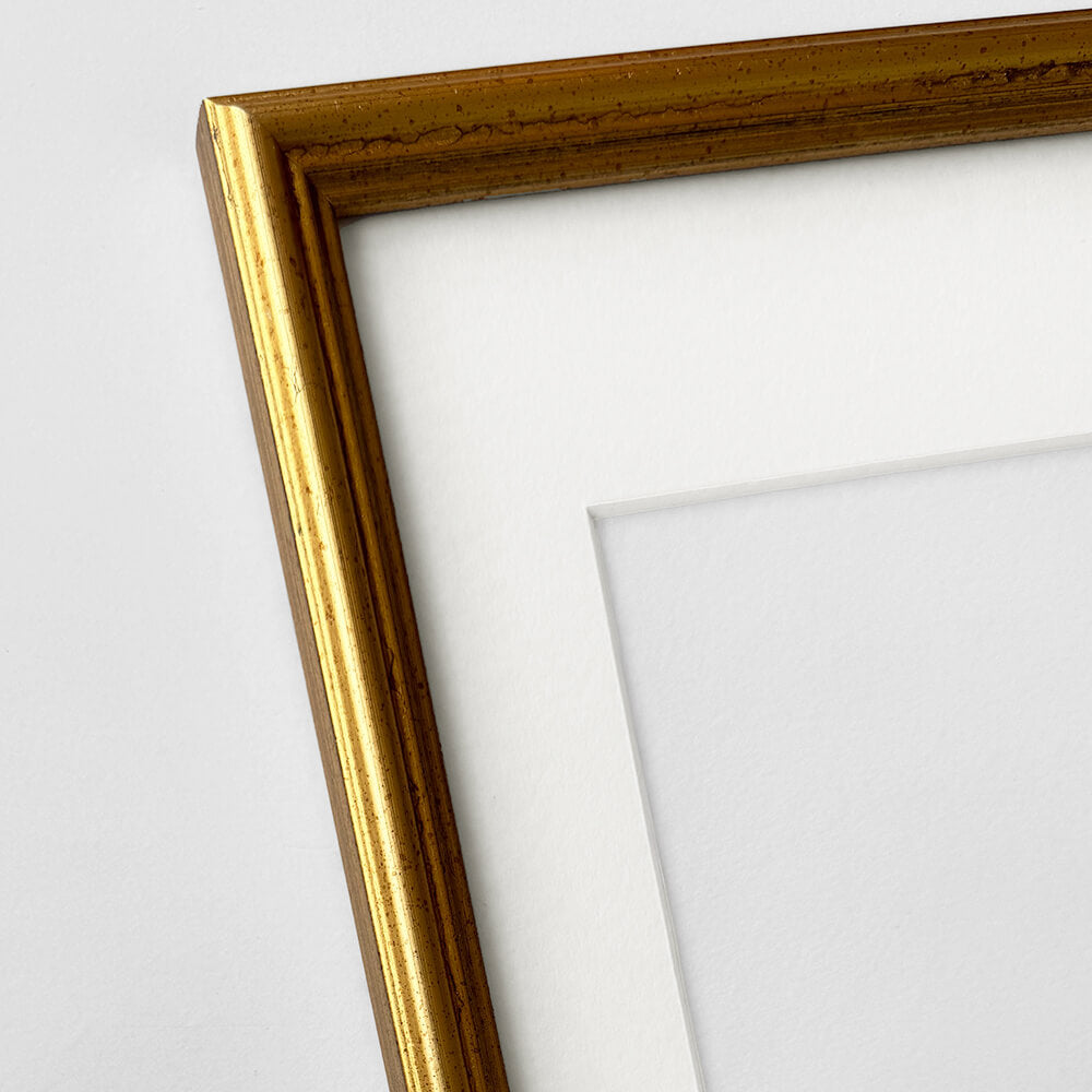Vintage gold frame - Narrow (15 mm) - 30×40 cm