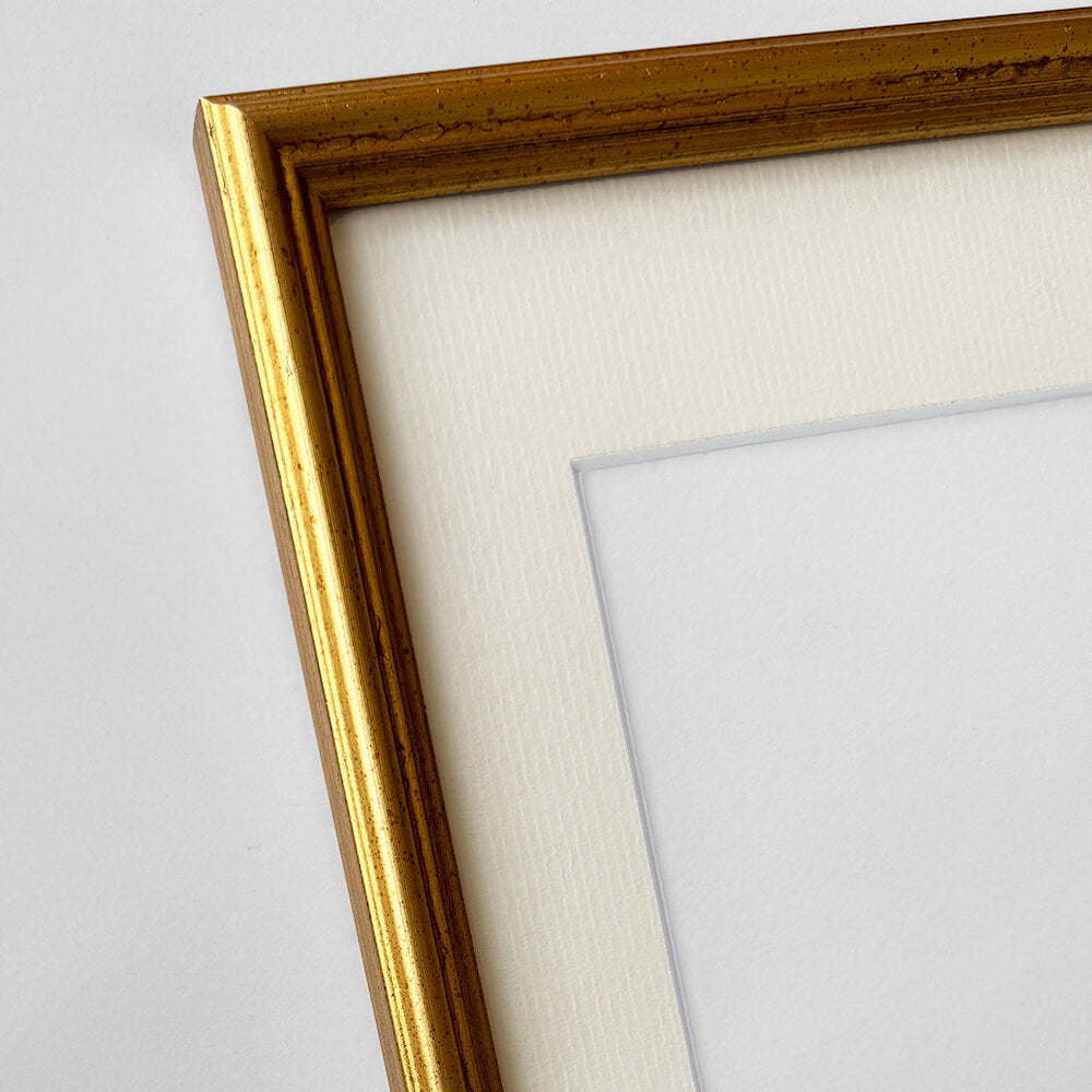 Vintage gold frame - Narrow (15 mm) - 50x50 cm