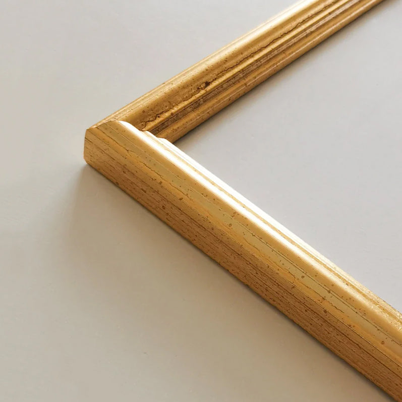 Vintage gold frame - Narrow (16 mm) - Custom Size