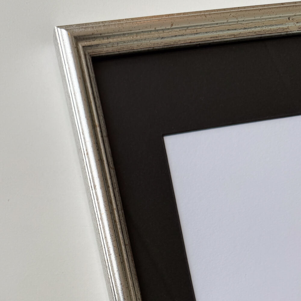 Vintage silver frame - Narrow (15 mm) - Custom size