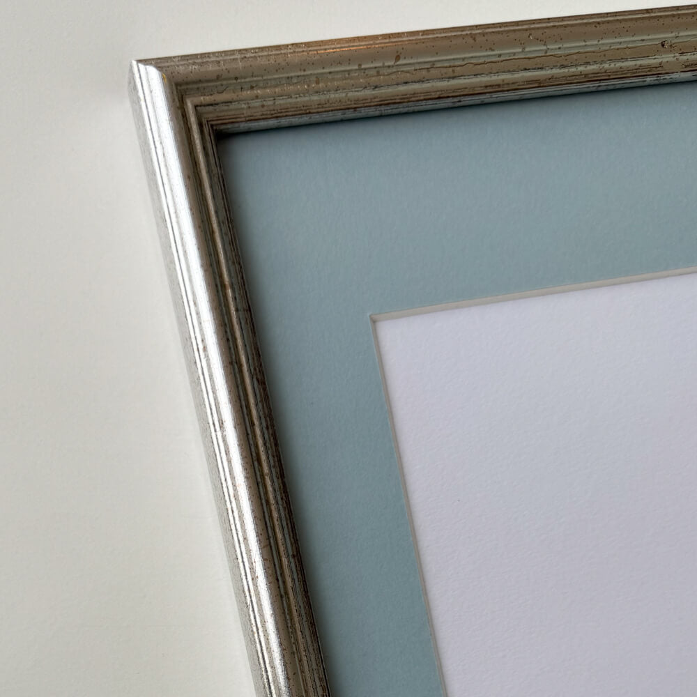 Vintage silver frame - Narrow (15 mm) - A4 (21x29.7 cm)