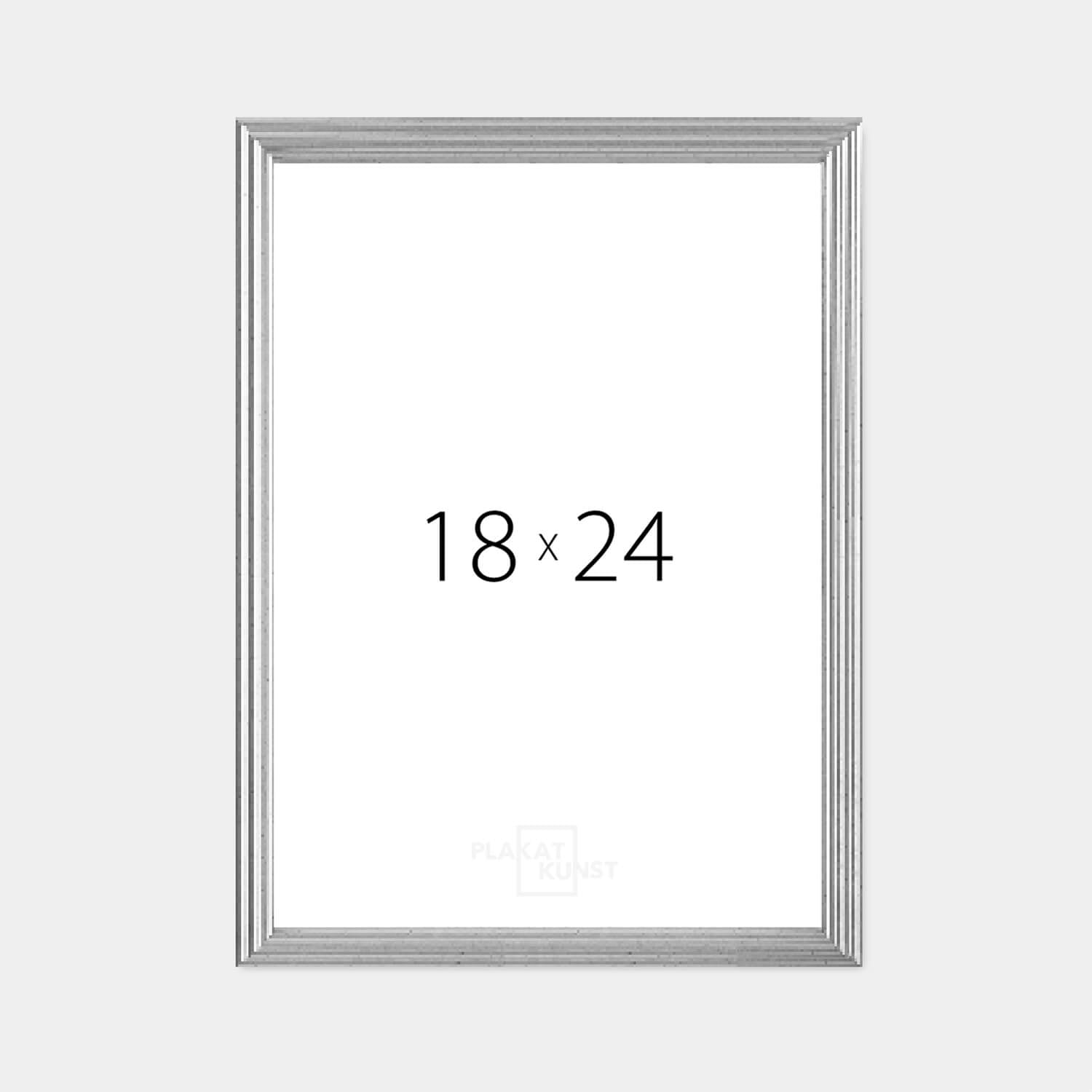 Vintage silver frame – Narrow (15 mm) – 18x24 cm