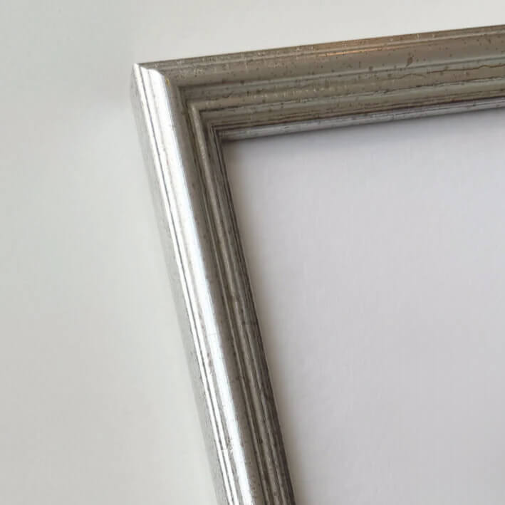 Vintage silver frame - Narrow (16 mm) - A3 (30x42 cm)