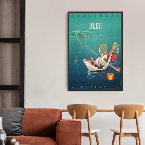 bled-slovenija-original-vintage-plakat