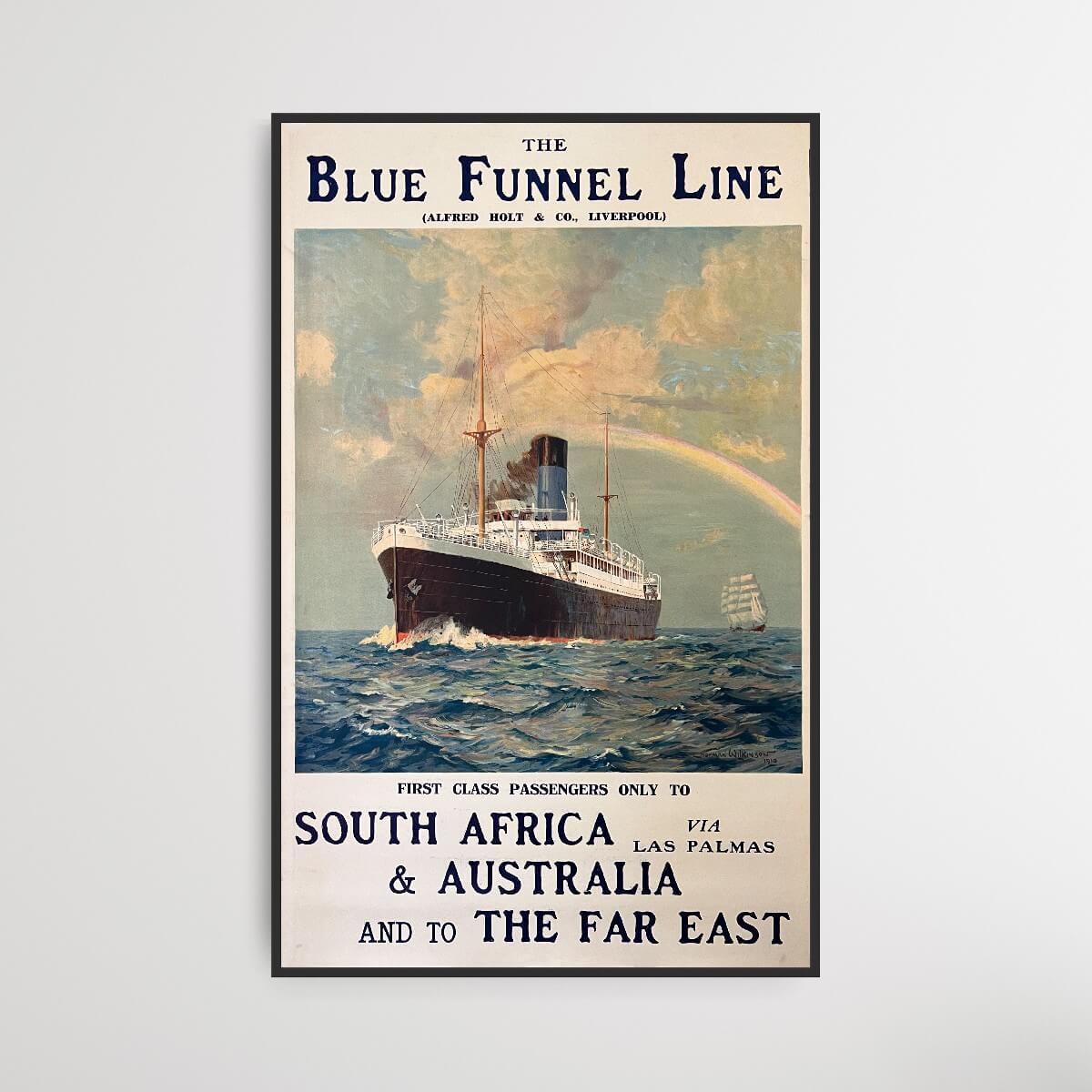 South Africa & Australia and to the far east - Blue Funnel Line
