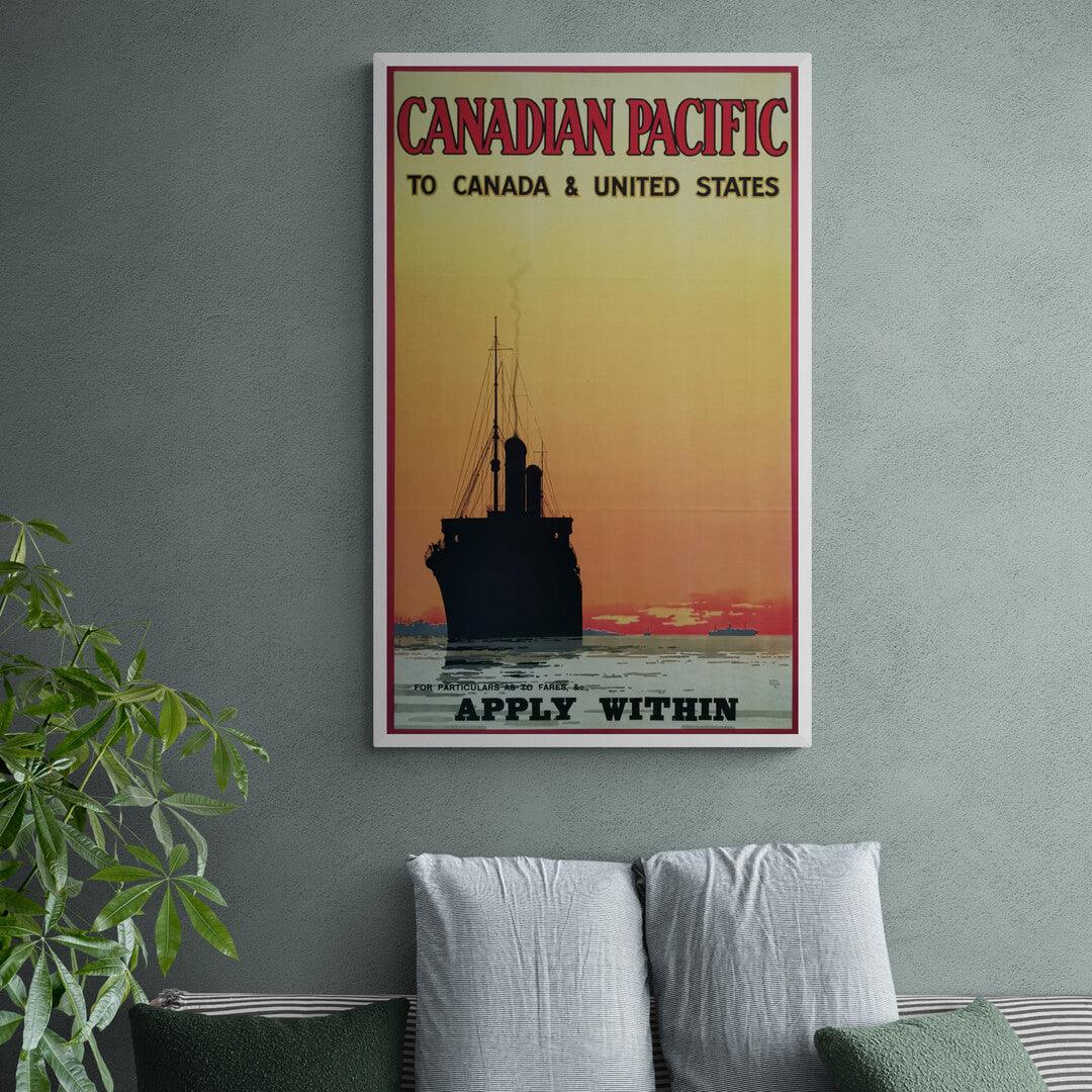 Canadian Pacific to Canada & United States plakat