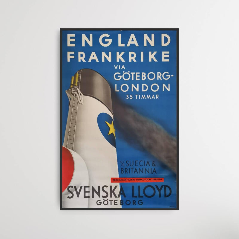 England-Frankrike via Göteborg-London | Svenska Lloyd | SS Suecia & Britania