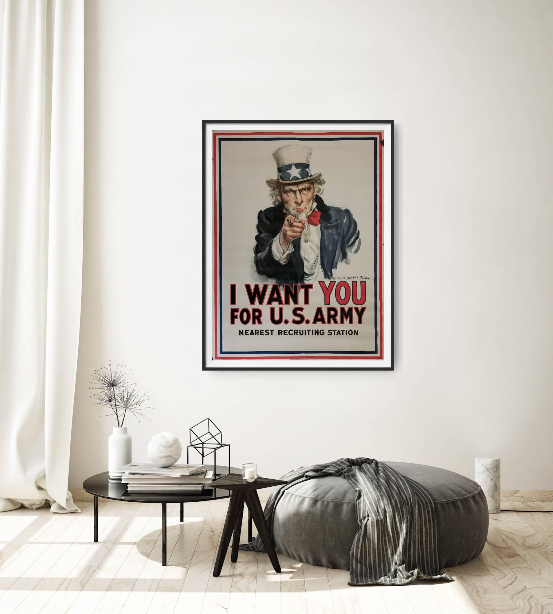 Poster 50x70 cm, World War I, I want you