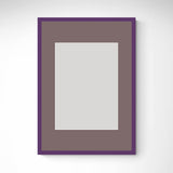 Purple matte wooden frame - Narrow (15 mm) - Custom size