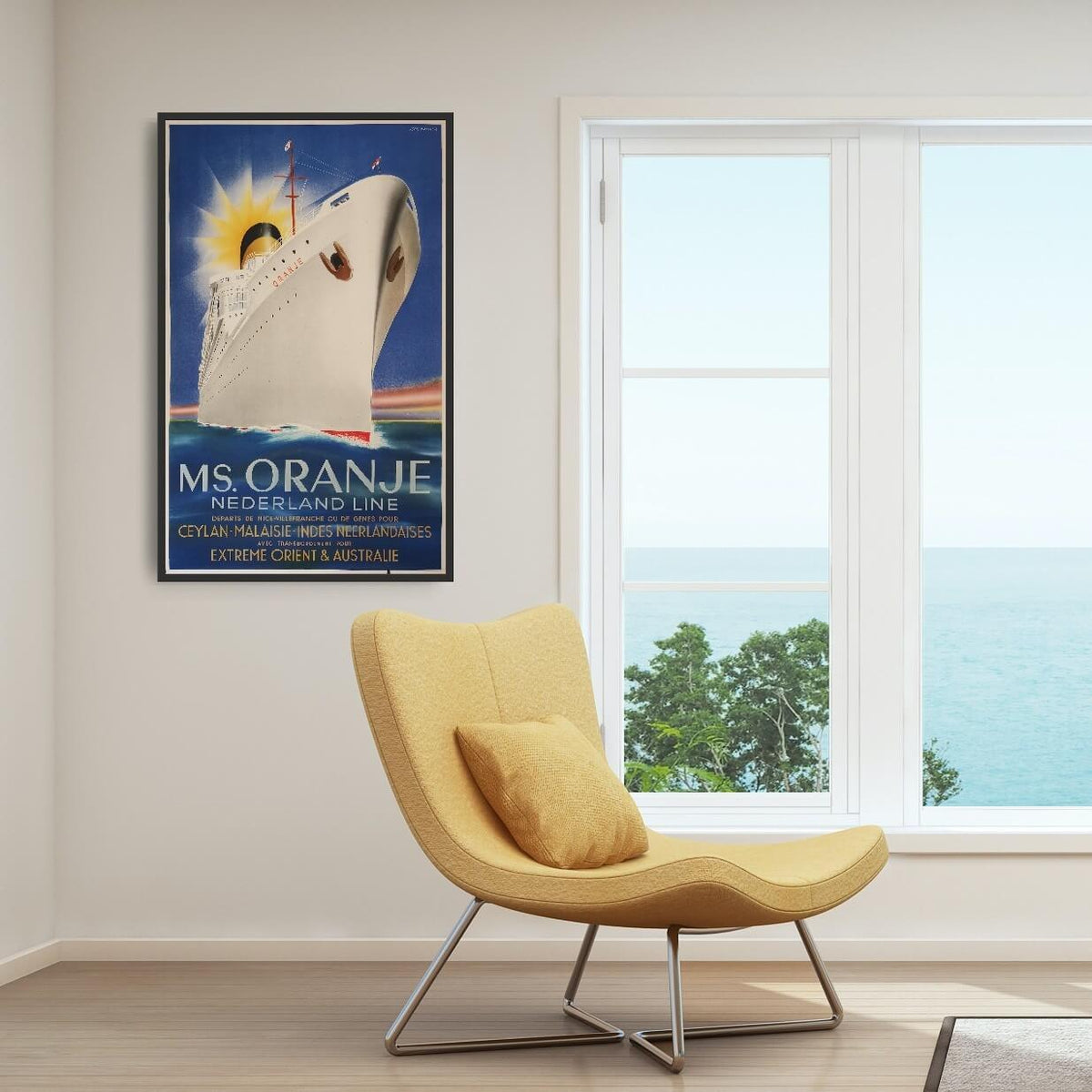 MS. Orange - Netherlands Line | Original vintage lithograph | PlakatKunst