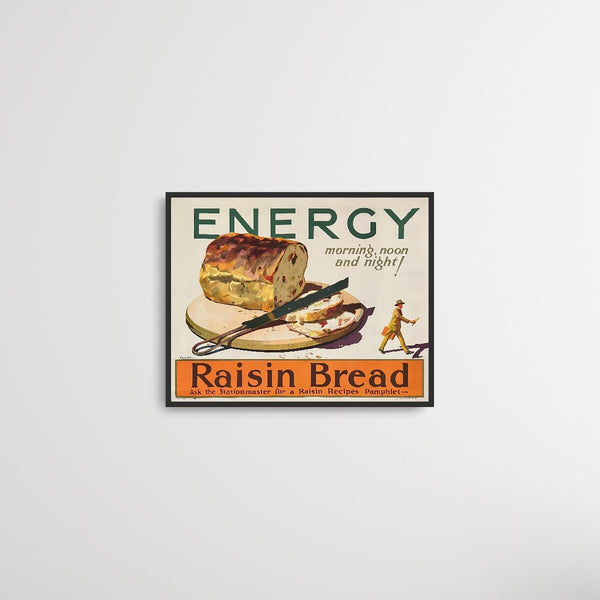 Raisin bread. Energy - Morning, noon and night