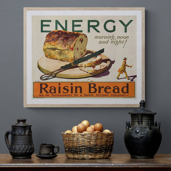 Raisin bread. Energy - Morning, noon and night