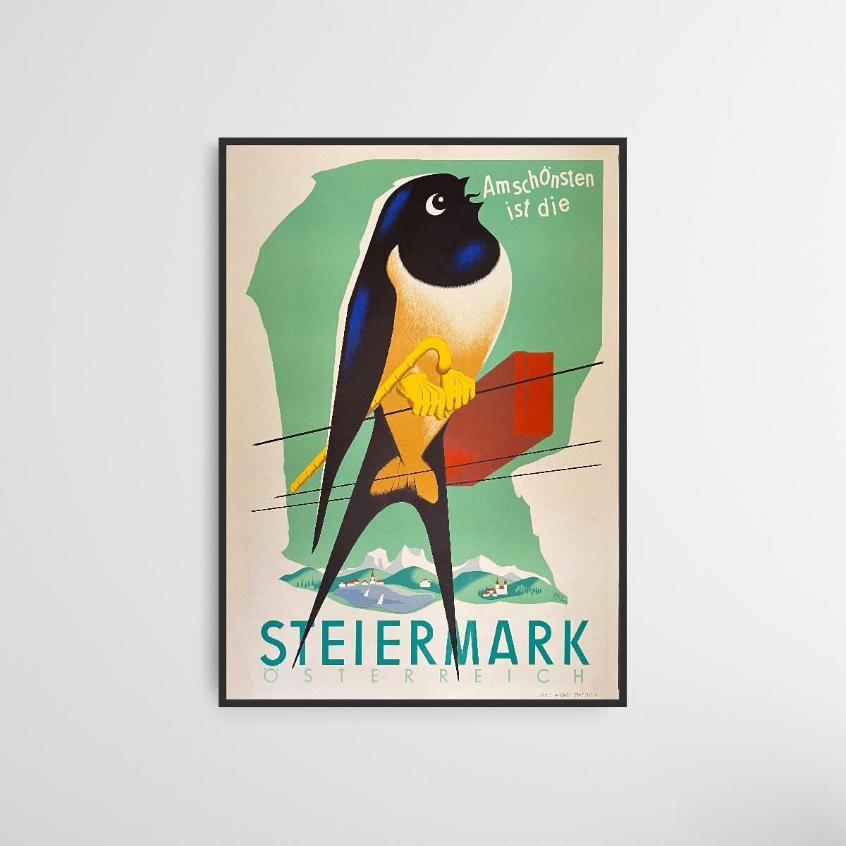 Steiermark, Austria | Original vintage posterpage | PlakatKunst