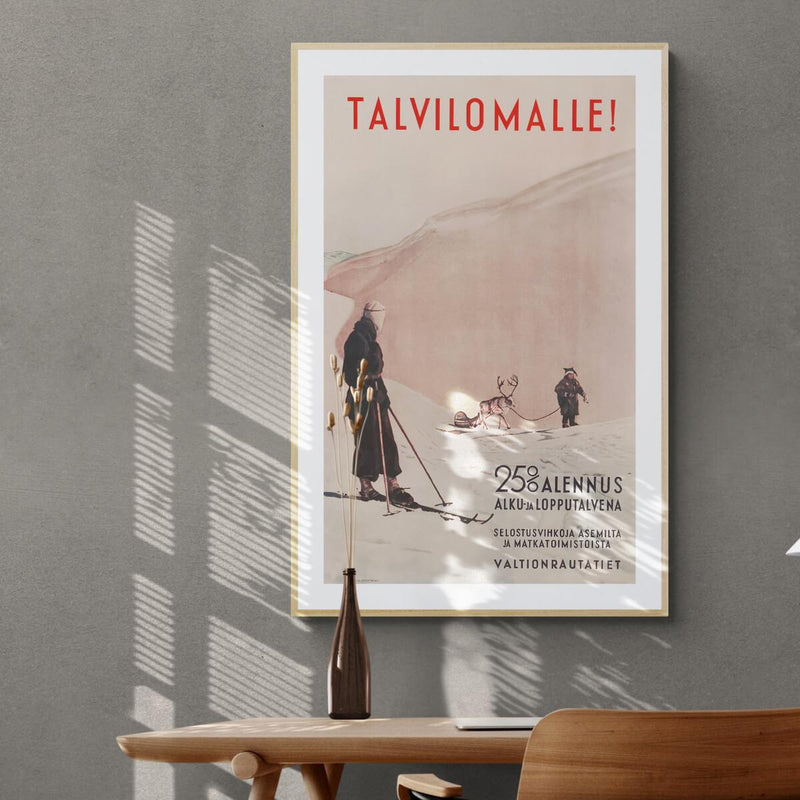 talvilomalle-original-vintage-poster